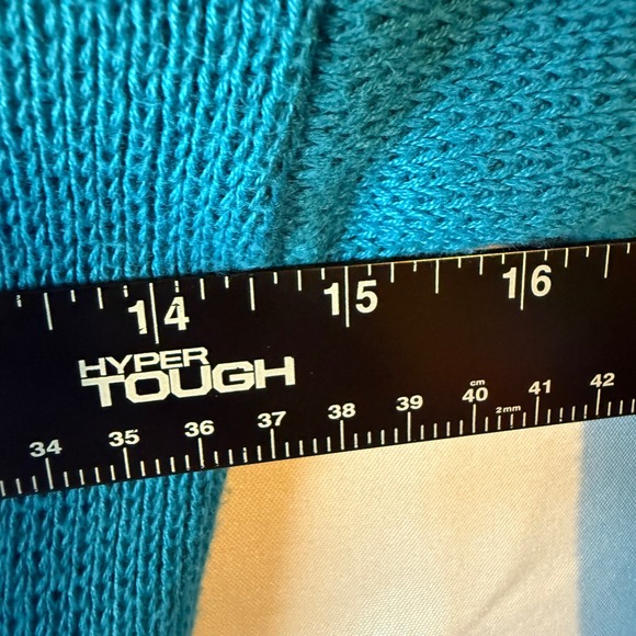 Vintage Kids Over Pacific Teal Teddy Bear Sweater Size 9/10 Fit like 7/8 READ - Picture 5 of 6